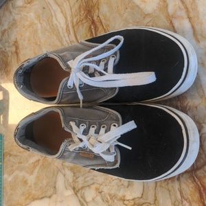 Vans black gray skate shoes-10